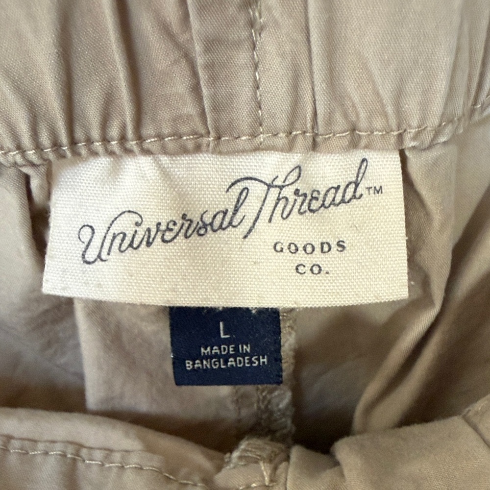 Universal Thread Women's Tan Cargo Drawstring Pants - Picture 2 of 11